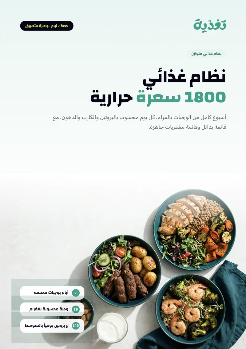 نظام 1800 سعرة